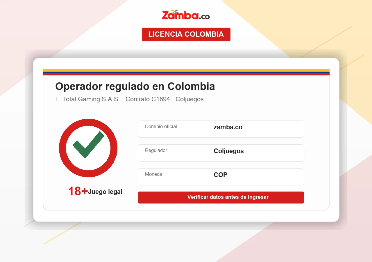 Licencia de Zamba y juego legal en Colombia